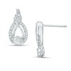 Previously Owned - Interwoven™ 1/8 CT. T.W. Diamond Drop Earrings in Sterling Silver