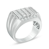 Thumbnail Image 1 of Previously Owned - Men's 1-1/2 CT. T.W. Composite Diamond Square Top Grooved Shank Ring in 10K White Gold
