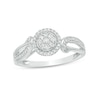 Thumbnail Image 1 of Previously Owned - 1/4 CT. T.W. Composite Diamond Frame Bypass Ring in 10K White Gold
