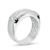 Thumbnail Image 2 of Previously Owned - Enchanted Disney Men's 1 CT. T.W. Diamond Crown Wedding Band in 14K White Gold