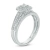 Thumbnail Image 2 of Previously Owned - 1/4 CT. T.W. Diamond Cushion Frame Bridal Set in 10K White Gold