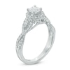 Thumbnail Image 1 of Previously Owned - 1/2 CT. T.W. Diamond Frame Twist Shank Engagement Ring in 10K White Gold