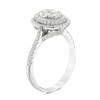 Thumbnail Image 1 of Previously Owned - 1 CT. T.W. Composite Diamond Oval Frame Engagement Ring in 14K White Gold