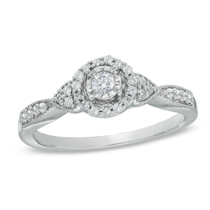 Main Image 1 of Previously Owned - 1/5 CT. T.W. Diamond Promise Ring in 10K White Gold