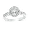 Thumbnail Image 1 of Previously Owned - 1/2 CT. T.W. Diamond Double Frame Engagement Ring in 14K White Gold