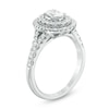 Thumbnail Image 2 of Previously Owned - Celebration Ideal 1-1/4 CT. T.W. Oval Diamond Double Frame Engagement Ring in 14K White Gold