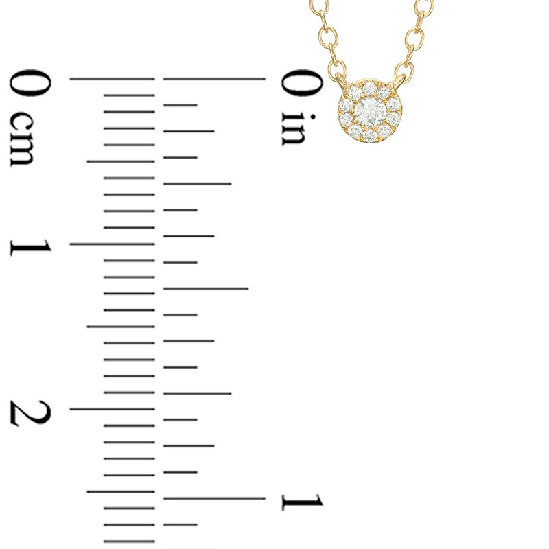 Main Image 2 of Previously Owned - 1/20 CT. T.W. Diamond Frame Necklace in 10K Gold