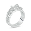 Thumbnail Image 2 of Previously Owned - The Kindred Heart from Vera Wang Love Collection Blue Sapphire Ring Set in Sterling Silver
