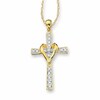 Thumbnail Image 0 of Previously Owned - Diamond Accent Cross and Heart Pendant in 10K Gold