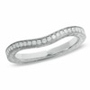 Thumbnail Image 1 of Previously Owned - 1/5 CT. T.W. Diamond Curved Band in 14K White Gold