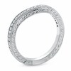 Thumbnail Image 2 of Previously Owned - 1/5 CT. T.W. Diamond Curved Band in 14K White Gold