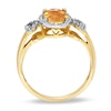 Thumbnail Image 1 of Previously Owned - Oval Citrine and Diamond Accent Ring in 10K Gold