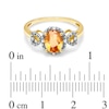Thumbnail Image 2 of Previously Owned - Oval Citrine and Diamond Accent Ring in 10K Gold