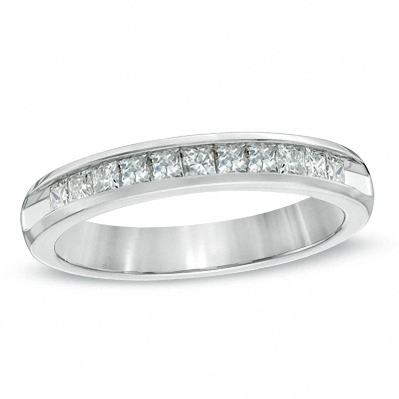 Main Image 1 of Previously Owned - 1/2 CT. T.W. Princess-Cut Diamond Anniversary Band in 14K White Gold