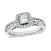 Thumbnail Image 1 of Previously Owned - Celebration Ideal 1  CT. T.W. Princess-Cut Diamond Engagement Ring in 14K White Gold
