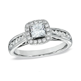 Previously Owned - Celebration Ideal 1  CT. T.W. Princess-Cut Diamond Engagement Ring in 14K White Gold