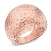 Thumbnail Image 1 of Previously Owned - Hammered Dome Ring in Stainless Steel with Rose IP