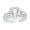 Thumbnail Image 1 of Previously Owned - Celebration Ideal 1-1/2 CT. T.W. Diamond Octagonal Frame Engagement Ring in 14K White Gold