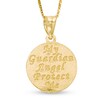 Thumbnail Image 3 of Previously Owned - Guardian Angel Disc Pendant in 10K Gold