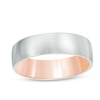 Thumbnail Image 0 of Previously Owned - Men's 6.0mm Brushed Comfort Fit Wedding Band in 10K Two-Tone Gold