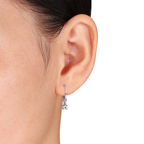 Previously Owned - 1/4 CT. T.W. Diamond Drop Earrings in 10K White Gold Previously Owned - 1/4 CT. T.W. Diamond Drop Earrings in 10K White Gold