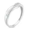 Thumbnail Image 1 of Previously Owned - 1/10 CT. T.W. Diamond Contour Wedding Band in 10K White Gold