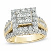 Thumbnail Image 1 of Previously Owned - 3 CT. T.W. Quad Princess-Cut Diamond Frame Ring in 14K Gold