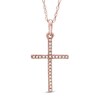 Thumbnail Image 1 of Previously Owned - Diamond Accent Cross Pendant in 10K Rose Gold