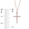 Thumbnail Image 2 of Previously Owned - Diamond Accent Cross Pendant in 10K Rose Gold