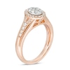 Thumbnail Image 2 of Previously Owned - 1/2 CT. T.W. Composite Diamond Oval Frame Vintage-Style Engagement Ring in 10K Rose Gold