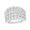 Thumbnail Image 0 of Previously Owned - 2 CT. T.W. Diamond Spiral Multi-Row Anniversary Ring in 10K White Gold