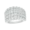 Thumbnail Image 1 of Previously Owned - 2 CT. T.W. Diamond Spiral Multi-Row Anniversary Ring in 10K White Gold