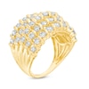 Thumbnail Image 1 of Previously Owned - 2 CT. T.W. Diamond Spiral Multi-Row Anniversary Ring in 10K Gold