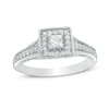 Thumbnail Image 0 of Previously Owned - 3/8 CT. T.W. Princess-Cut Diamond Frame Engagement Ring in 10K White Gold