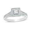 Thumbnail Image 1 of Previously Owned - 3/8 CT. T.W. Princess-Cut Diamond Frame Engagement Ring in 10K White Gold