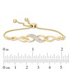 Thumbnail Image 2 of Previously Owned - 1/15 CT. T.W.  Diamond Twist Bolo Bracelet in 10K Gold - 9.5"