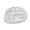 Thumbnail Image 0 of Previously Owned - 2 CT. T.W. Quad Princess-Cut Diamond Multi-Row Engagement Ring in 14K White Gold