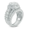 Thumbnail Image 2 of Previously Owned - 3-1/2 CT. T.W. Diamond Double Frame Three Piece Bridal Set in 14K White Gold