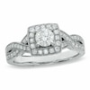 Thumbnail Image 1 of Previously Owned - 7/8 CT. T.W. Diamond Twist Ring in 14K White Gold