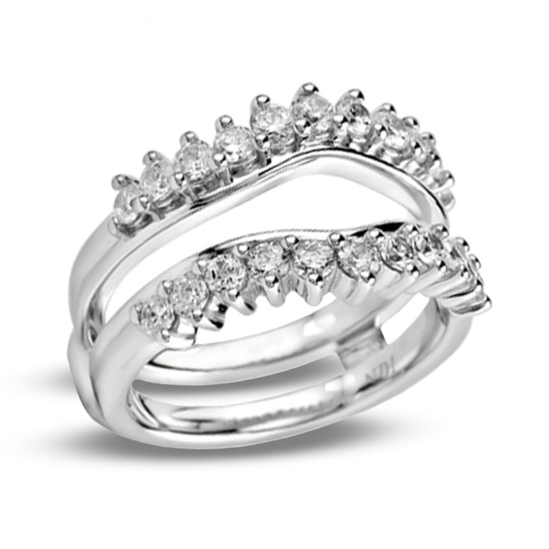 Main Image 1 of Previously Owned - Celebration Lux® 1 CT. T.W. Diamond Solitaire Enhancer in 18K White Gold (I/SI2)