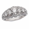 Thumbnail Image 1 of Previously Owned - 1-1/4 CT. T.W. Diamond Five Stone Frame Anniversary Ring in 14K White Gold