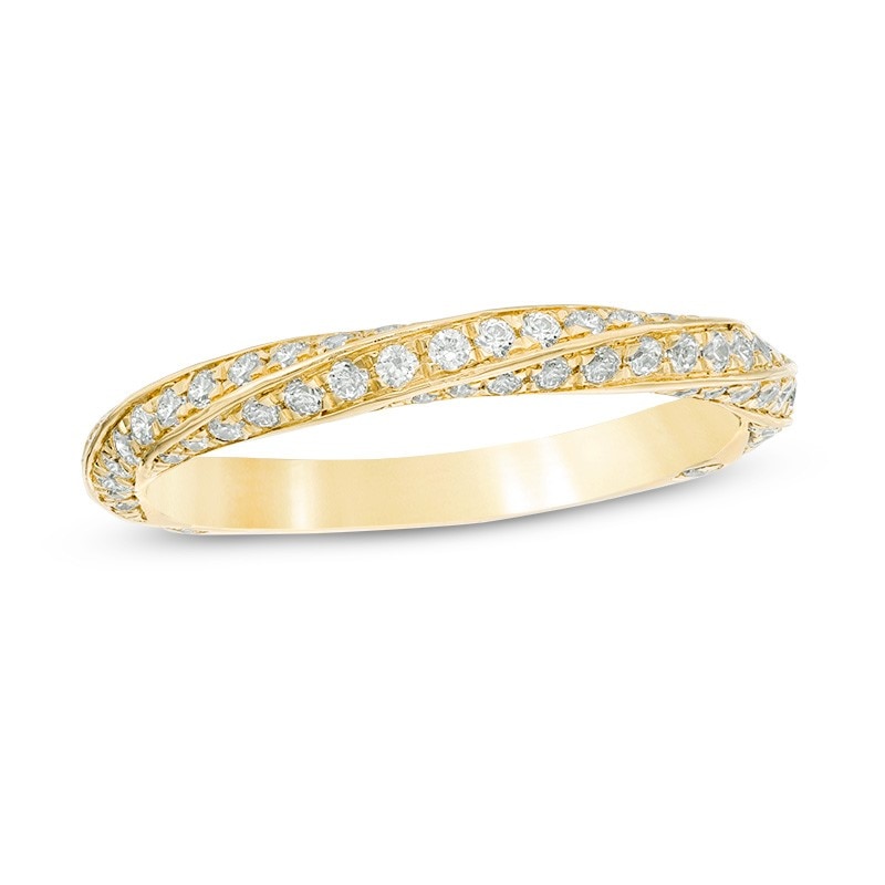 Main Image 1 of Previously Owned - YOU by Jean Dousset™ 1/2 CT. T.W. Diamond Twist Anniversary Band in 14K Gold (I/SI2)