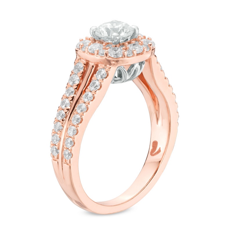 Previously Owned - Love's Destiny by Zales 1-1/2 CT. T.W. Diamond Cushion Engagement Ring in 14K Two-Tone Gold (I/I1)