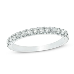 Previously Owned - 3/8 CT. T.W. Diamond Wedding Band in 10K White Gold