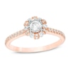 Thumbnail Image 0 of Previously Owned - 1/2 CT. T.W. Diamond Scallop Frame Engagement Ring in 14K Rose Gold