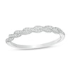 Thumbnail Image 1 of Previously Owned - 1/10 CT. T.W. Diamond Twist Anniversary Band in 10K White Gold