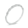 Thumbnail Image 2 of Previously Owned - 1/10 CT. T.W. Diamond Twist Anniversary Band in 10K White Gold