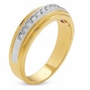 Thumbnail Image 2 of Previously Owned - 1/4 CT. T.W. Diamond Channel Milgrain Band in 14K Two-Tone Gold