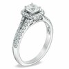 Thumbnail Image 1 of Previously Owned - Celebration Fire™ 1 CT. T.W. Diamond Frame Engagement Ring in 14K White Gold (H-I/SI1-SI2)