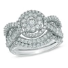 Thumbnail Image 0 of Previously Owned - 2 CT. T.W. Diamond Cluster Bridal Set in 14K White Gold